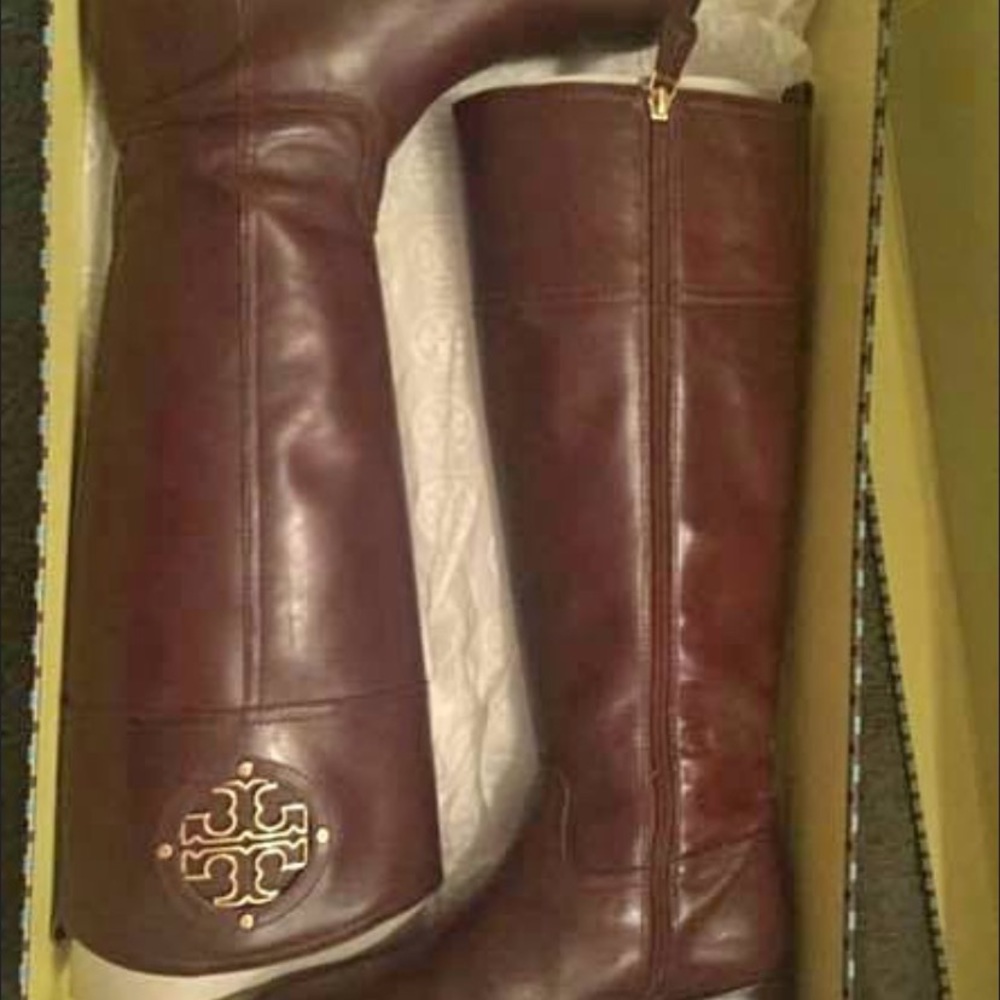 Tory Burch Leather Boots Size 9